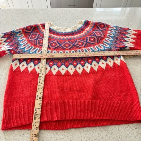 St.John's Bay X-Large Petite Fair Isle Nordic Knit Crewneck Sweater Cottagecore - Picture 7 of 14